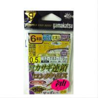 Gamakatsu WK CHAIN Long Snell SODE 6 pcs SHIKAKE W185 0.5-0.2