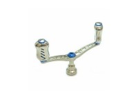 LIVRE 3839 Double Handle Wing 100 Fino Knob for Shimano S2 #Titanium/Blue