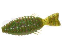 DEPS Bull Flat 3" #115 Green Pumpkin / Purple & Green Flakes