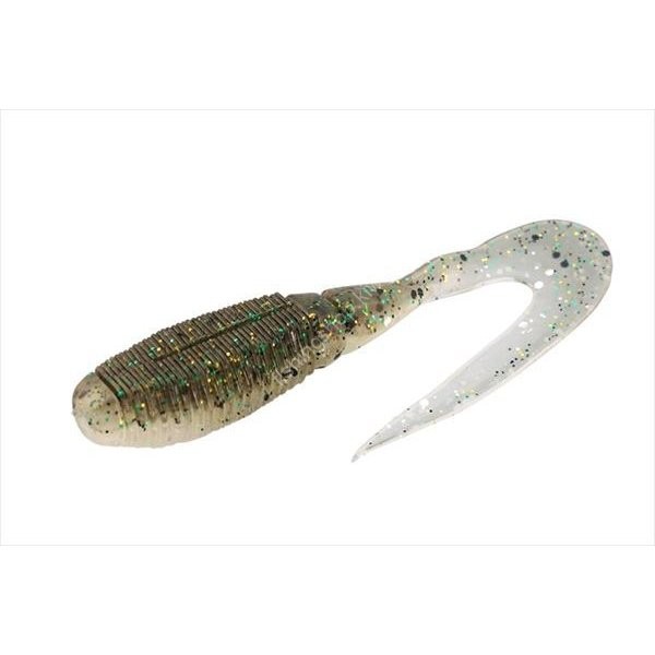 JACKALL Rhythm Grub 3 Dark Thunder / Clear Silver
