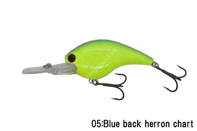 ICHIKAWA FISHING RC Flat Shad 65DD #05 Blue Back Herron Chart