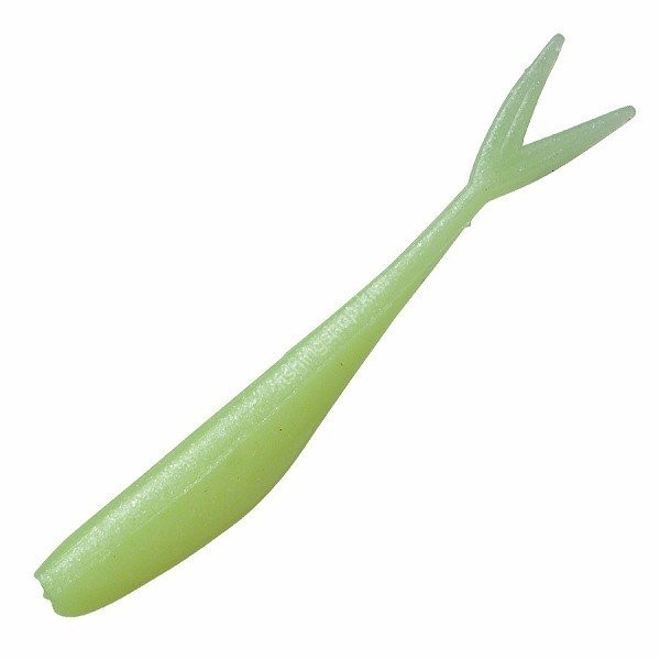 BASIC GEAR Light Saltworm Fin Tail 2 inches F03 Pearl Yellow