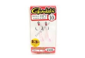 GAMAKATSU Treble 13 FT Feather Tail White x Red #10