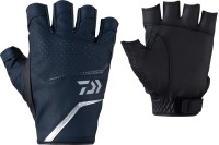 DAIWA DG-2323 Faux Leather Gloves (5fingers cut) Navy M
