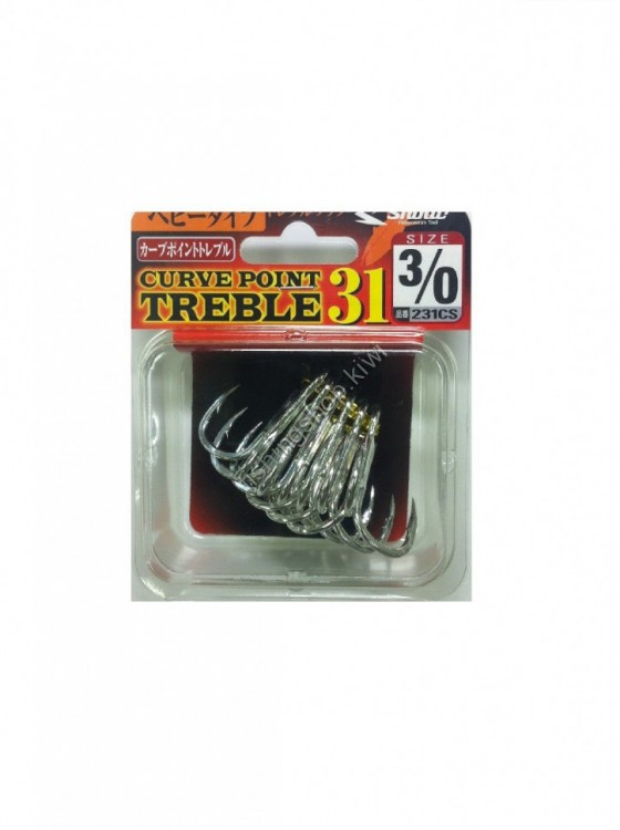SHOUT! Curve Point Treble 231-CS [Silver] #3/0 (6pcs)
