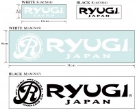 RYUGI ACS116 ryugi Cutting Sticker Black S