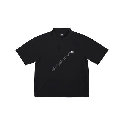 ABU GARCIA Water Resistant Fishing Polo Shirt [Black] M