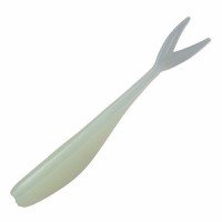 BASIC GEAR Light Saltworm Fin Tail 2 inches F04 Glow