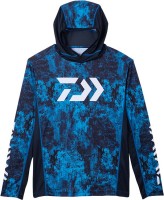 DAIWA DE-3723 Hoodie Game Shirt (Bottom Ocean) S