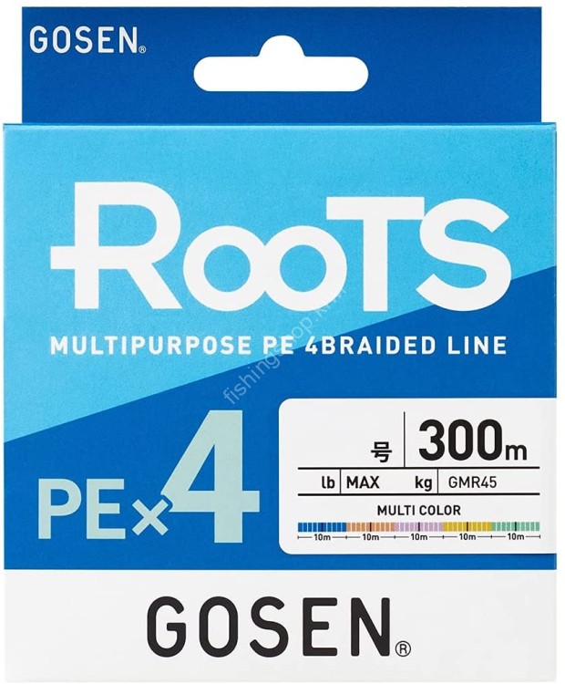 GOSEN RooTS PE x4 [10m x 5colors] 300m #0.6 (12lb)