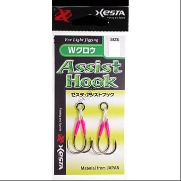 XESTA W Claw Twin Assist Hook [Pink] #1/0 (2pcs)