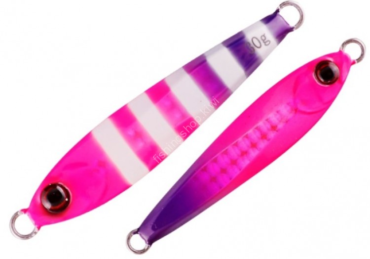 Leurre Métal Jackall Big Backer 60g - Bleu Pink Glow Dot - 78 Mm