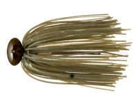 DEPS Hype Football Jig 1/4oz Silicone Fine Skirt #67SF Green Pumpkin/Blue Flake