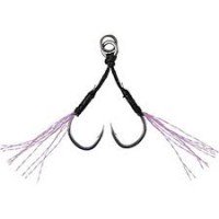 DUO Drag Metal Cast Genuine Assist Hook Double [Pink Tinsel] #14 (3pcs)