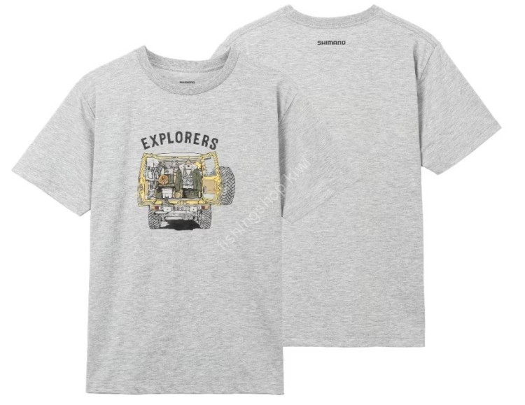SHIMANO SH-005W Graphic Quick Dry T-shirt Melange Gray L