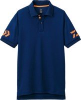 DAIWA DE-7906 Short Sleeve Polo Shirt (Navy x C Tomato) W.L
