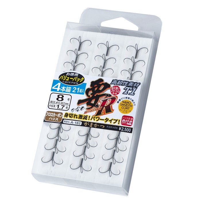 GAMAKATSU T1 Revolution R 4 anchors [Nano Smooth Coat] #7 Value Pack (21pcs)