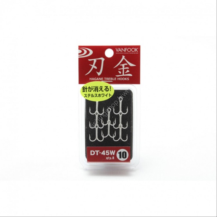 VANFOOK Treble Hook Medium DT-45W [Stealth White] #10