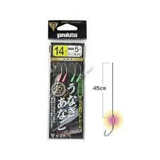 GAMAKATSU Unagi Anago Bari Luminous Spare Hook w/Thread [Brown] 14-5 (4pcs)