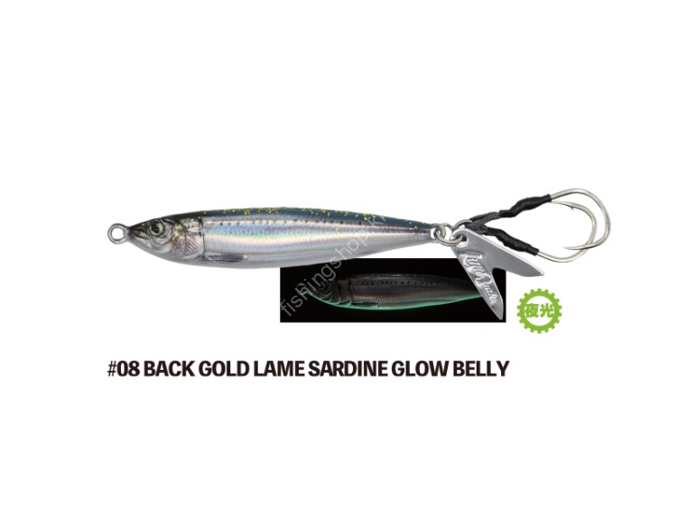 LITTLE JACK Metal Adict Type-Zero 60g #08 Back Gold Lame Sardine Glow Belly