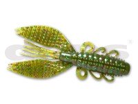 DEPS Spiny Craw 4" #115 Green Pumpkin/Purple & Green Flake