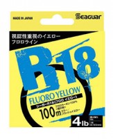 KUREHA Seaguar R18 Fluoro Yellow [Flash Yellow] 100m #0.6 (2.5lb)