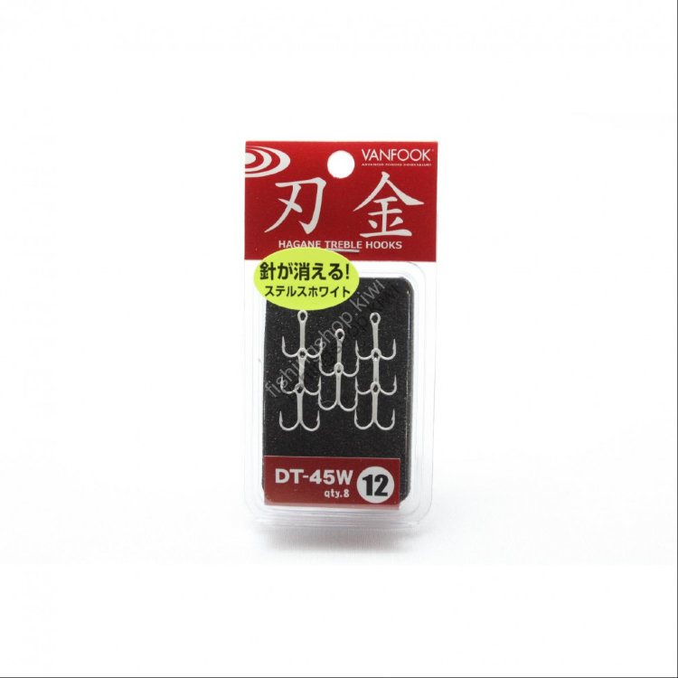 VANFOOK Treble Hook Medium DT-45W [Stealth White] #12
