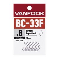 VANFOOK Experthook Bottom & Crank BC-33F [Fusso Black] #8 (50pcs)