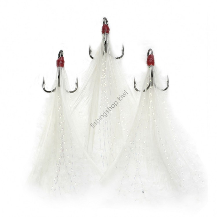 CORMORAN Viva Feather Treble Hook [White] #8