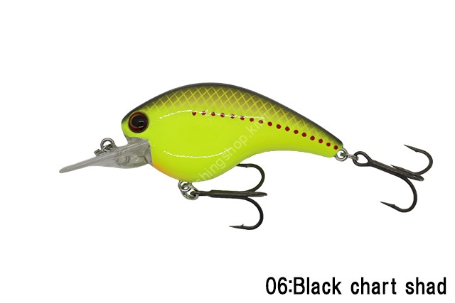 ICHIKAWA FISHING RC Flat Shad 65MD #06 Black Chart Shad