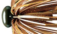 DEPS Head Block Jig 1oz Silicone Skirt Wire #25 Orange Edge