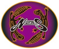 NORIES Design Sticker Gecko M08 Gecko #BK/P (Black/Purple Gradation)