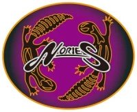 NORIES Design Sticker Gecko M08 Gecko #BK/P (Black/Purple Gradation)