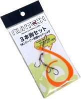 NUHTECH 3-Hook Set No.3 #Gold Dot Orange (Fluorescent)