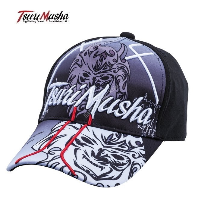 TSURI MUSHA Double Face 3D Logo Cap Black