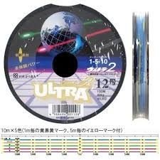 YGK XBraid Ultra2  PE [10m x 5color] 100m #12 (68kg)