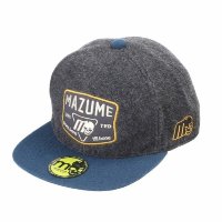 MAZUME MZCP-515 FLAT CAP Skull Emblem Charcoal