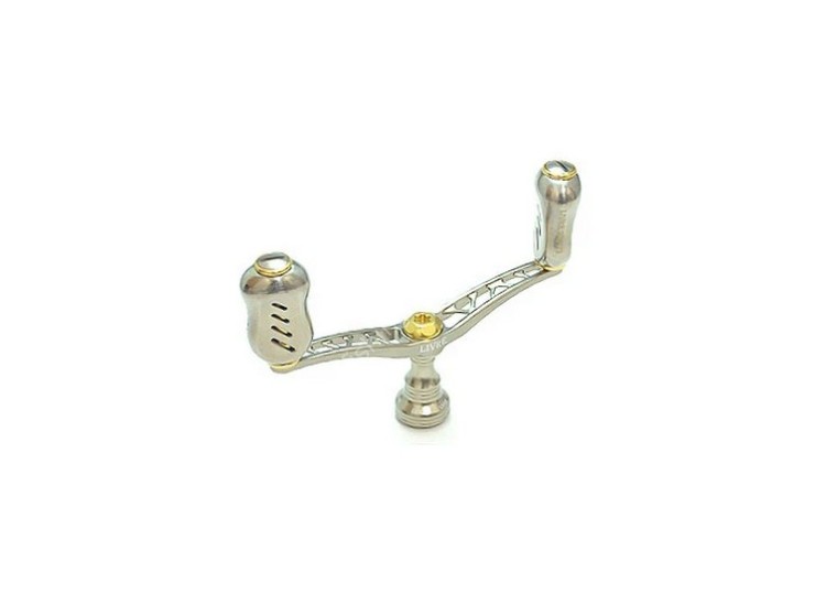 LIVRE 3854 Double Handle Wing 100 Fino Knob for Daiwa #Titanium/Gold