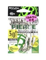 RYUGI Weighted Pierce HWP042 [TC Black] #5/0 (3pcs)