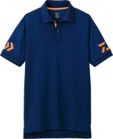 DAIWA DE-7906 Short Sleeve Polo Shirt (Navy x C Tomato) XL