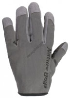 NATURE BOYS LEATHER FINGER GLOVE GREY M M