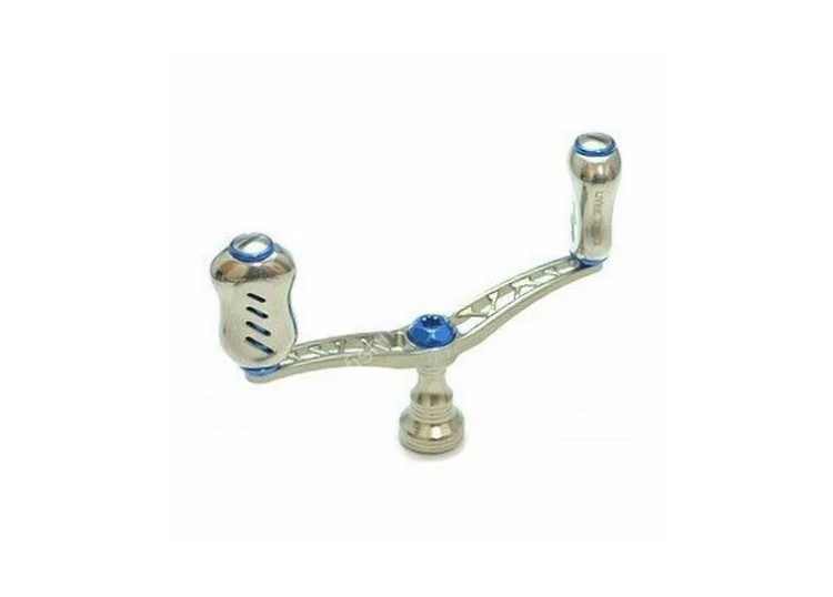 LIVRE 3859 Double Handle Wing 100 Fino Knob for Daiwa #Titanium/Blue