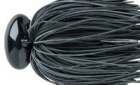 DEPS Super Head Lock Jig Fine Rubber Skirt 1/2oz #01 Black