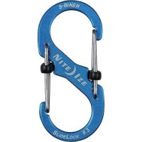 NITE IZE NI04179 S-Biner Slide Lock Aluminum #3 Blue