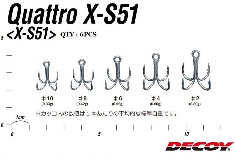 DECOY Quattro X-S51 [Tin] #8 (6pcs)