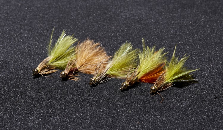 VANFOOK Bead Head Marabou BM-1210 Olive Peacock