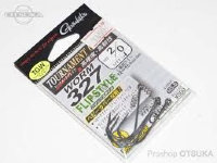 GAMAKATSU Worm 327 Flip Style [NS Black] #2/0 (4pcs)