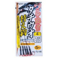 GAMAKATSU Tsunaki Tachiuo Replacement Bari [Red] #4 (4pcs)