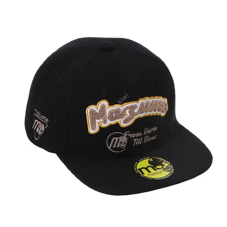 MAZUME MZCP-516 FLAT CAP Layered Logo Black
