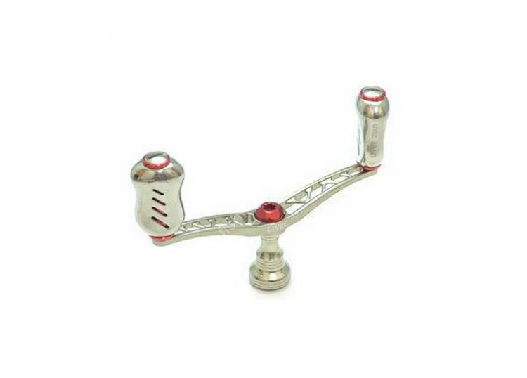 LIVRE 3856 Double Handle Wing 100 Fino Knob for Daiwa #Titanium/Red